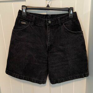 Wrangler High Rise Black Denim Shorts
